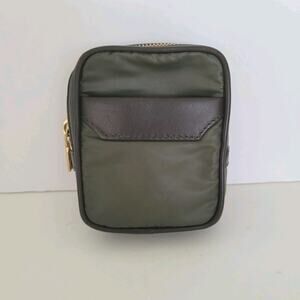 Hunting World Vintage Green Mini Belt Wallet Card‎ Holder Pouch Case Small Zip